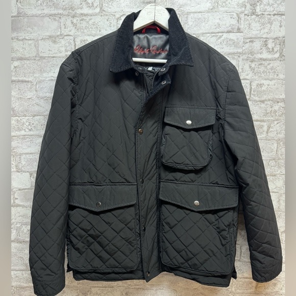 Robert Graham Quilted‎ Black Jacket men’s large cargo pockets stylish RGF22R81 - Picture 1 of 11